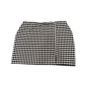Primark black and white houndstooth mini skirt- size 16